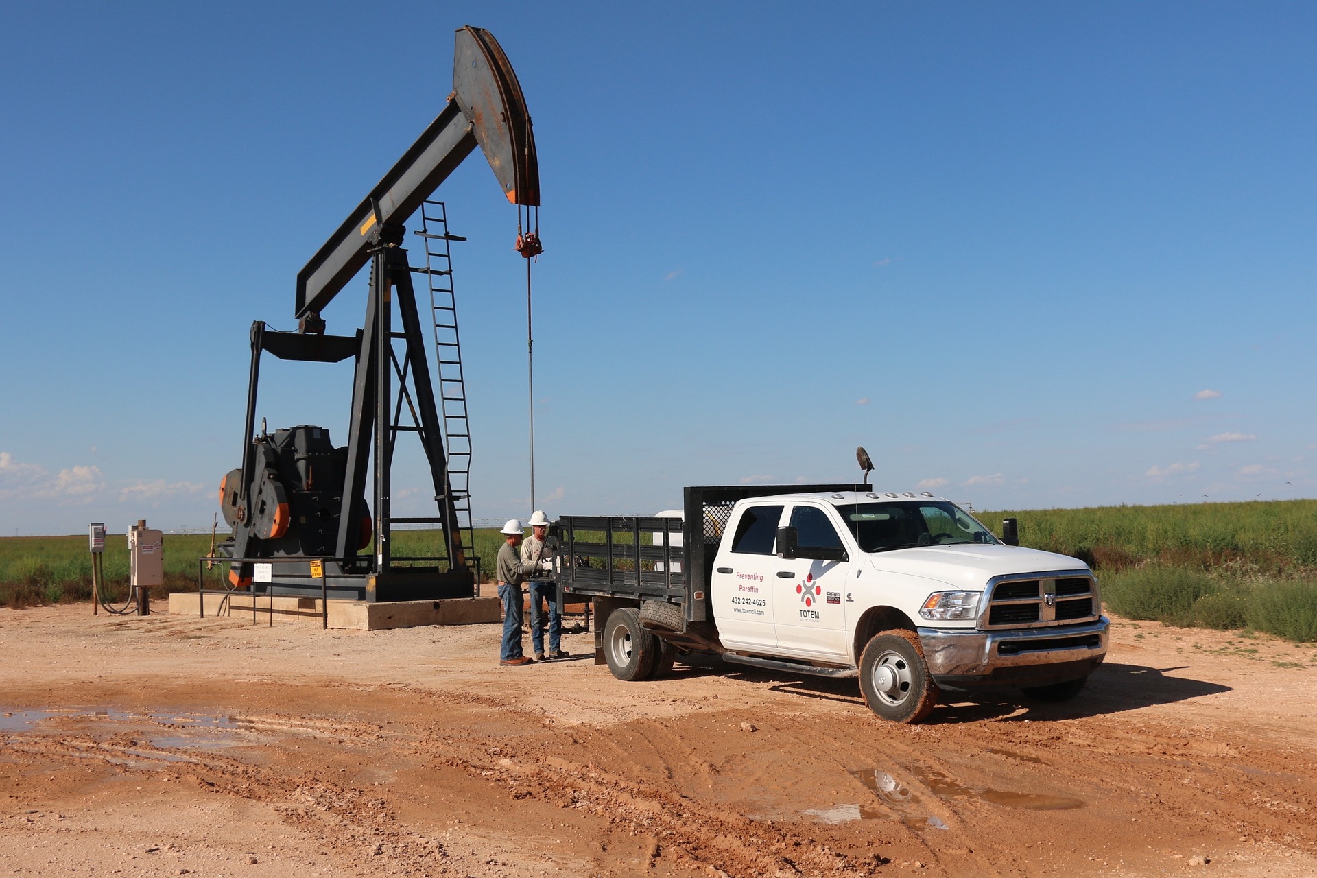 oil well in a field