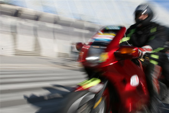 motorcycle on freeway