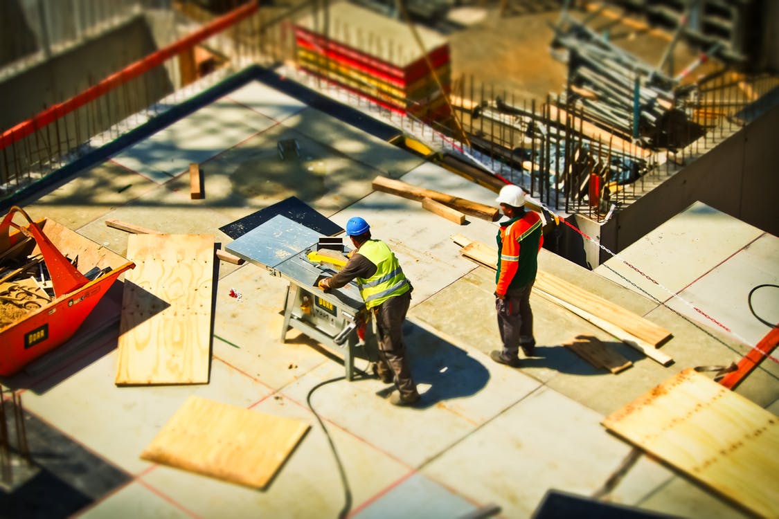 construction workers building