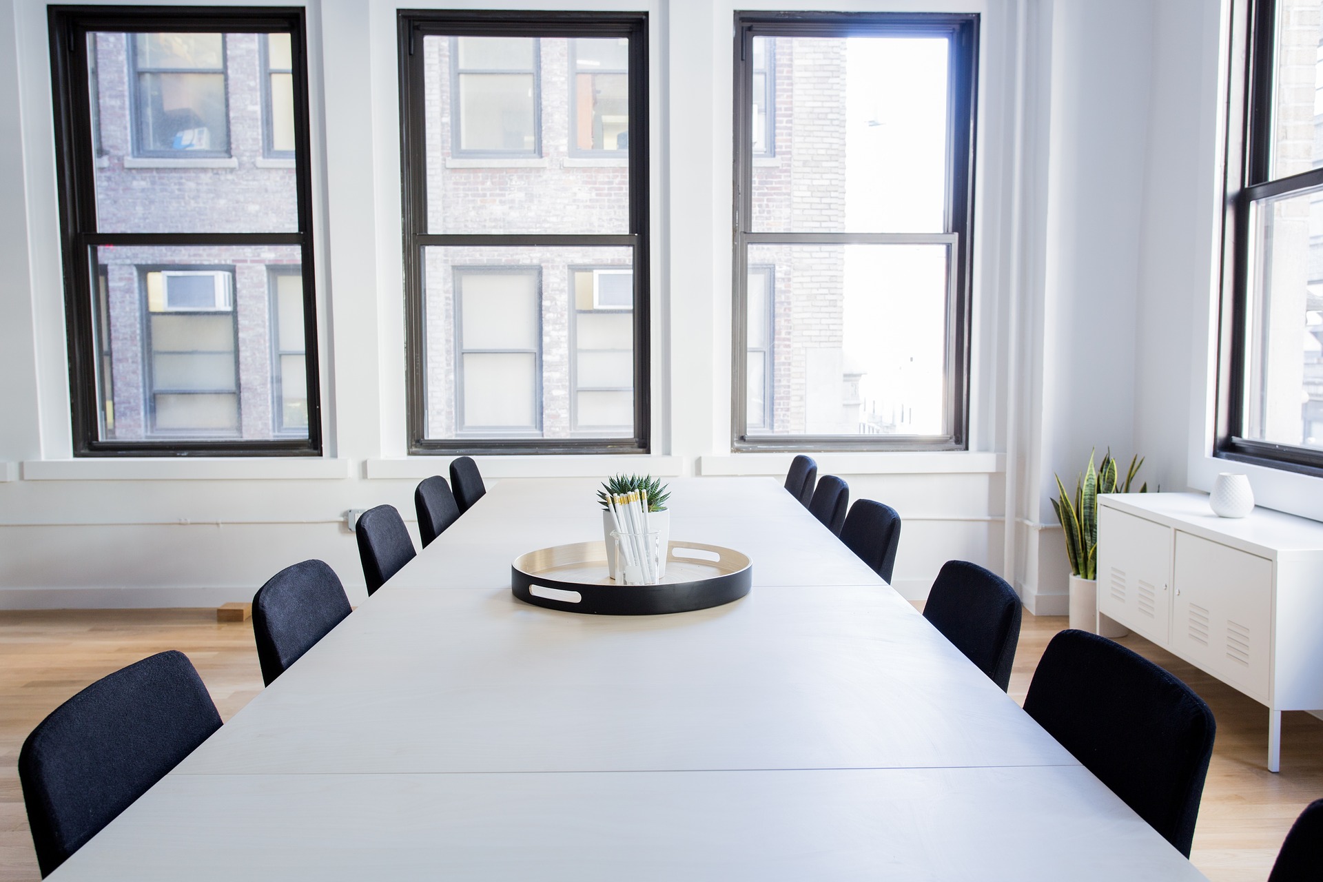 empty chairs in office