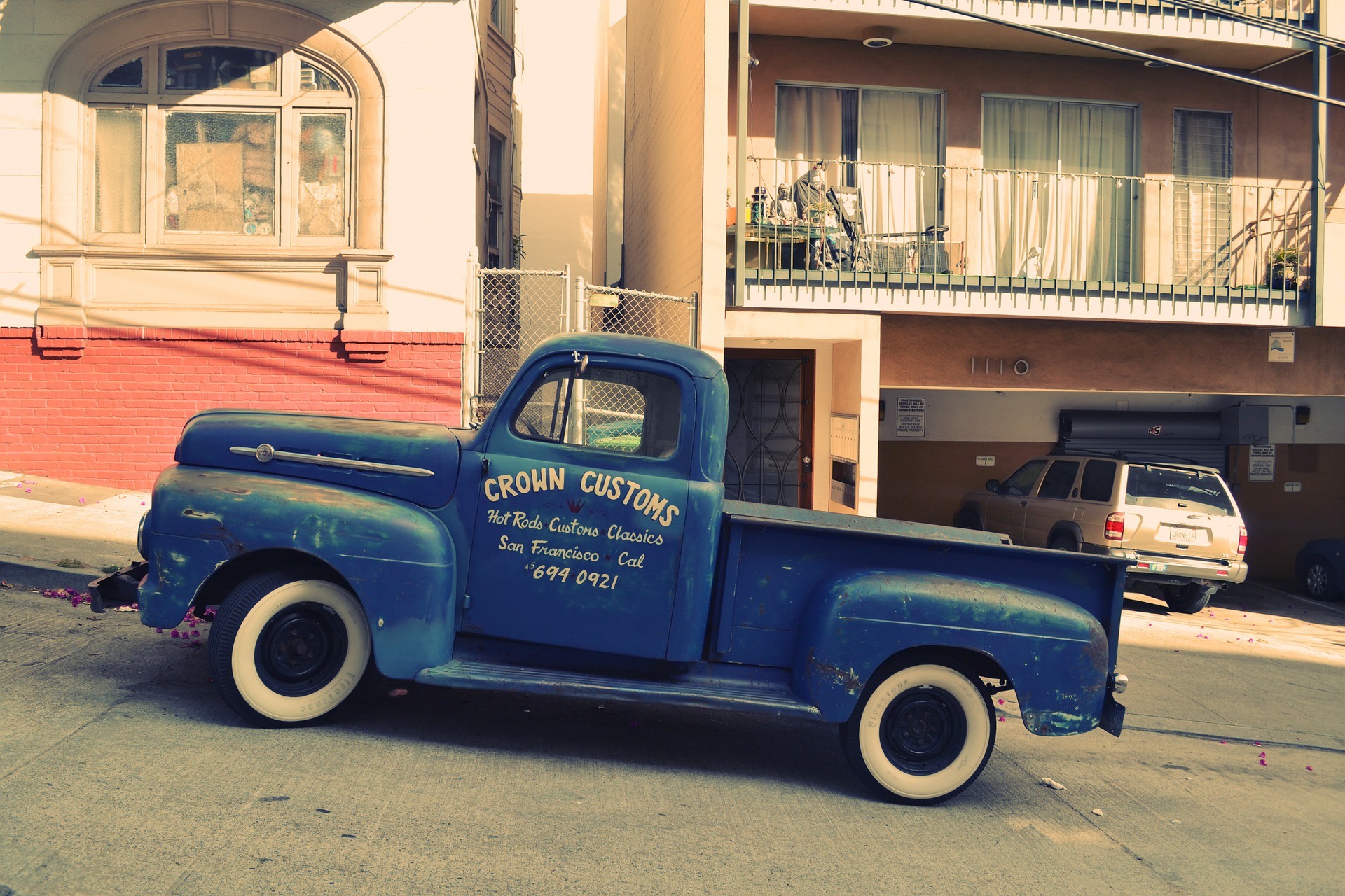 classic truck with logo on side