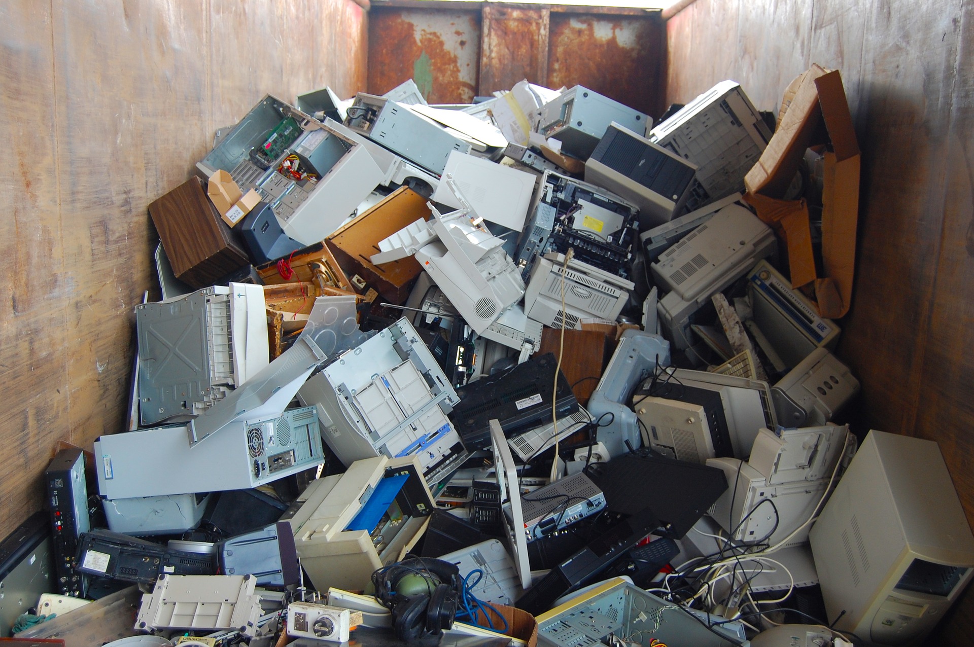 pile of broken computers