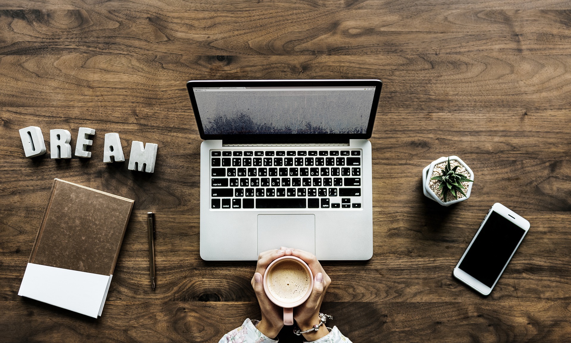 laptop at home for business setup