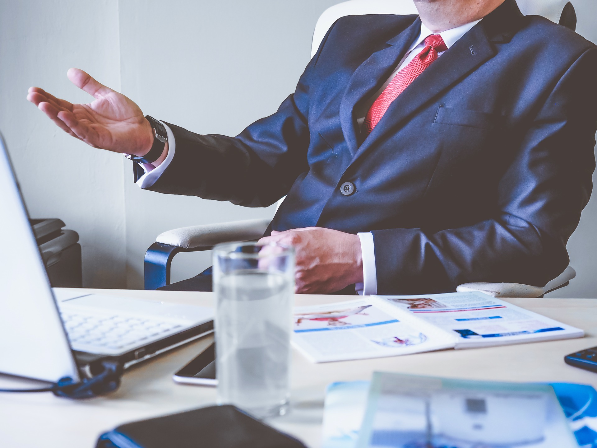 businessman at desk