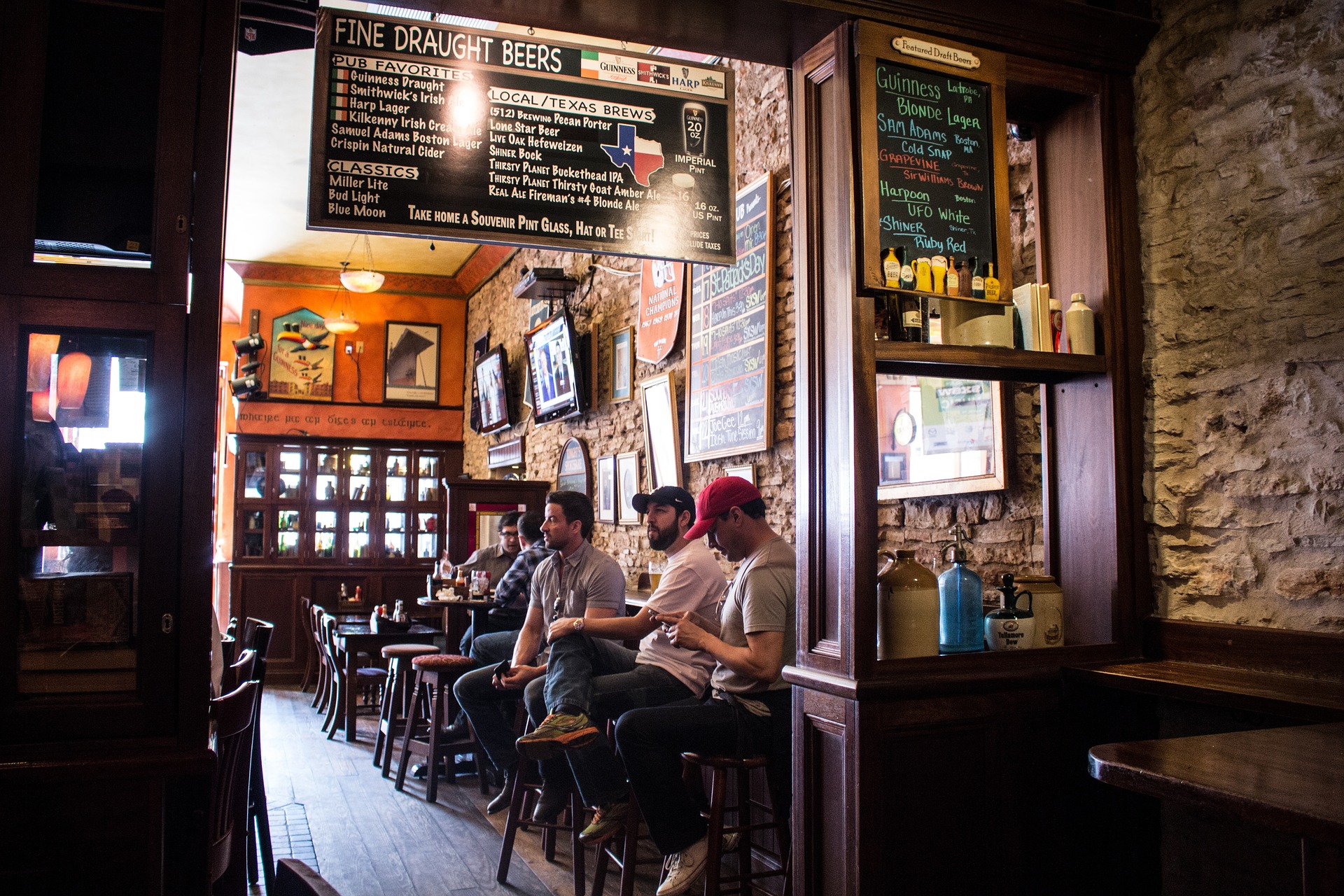 people sitting in a bar