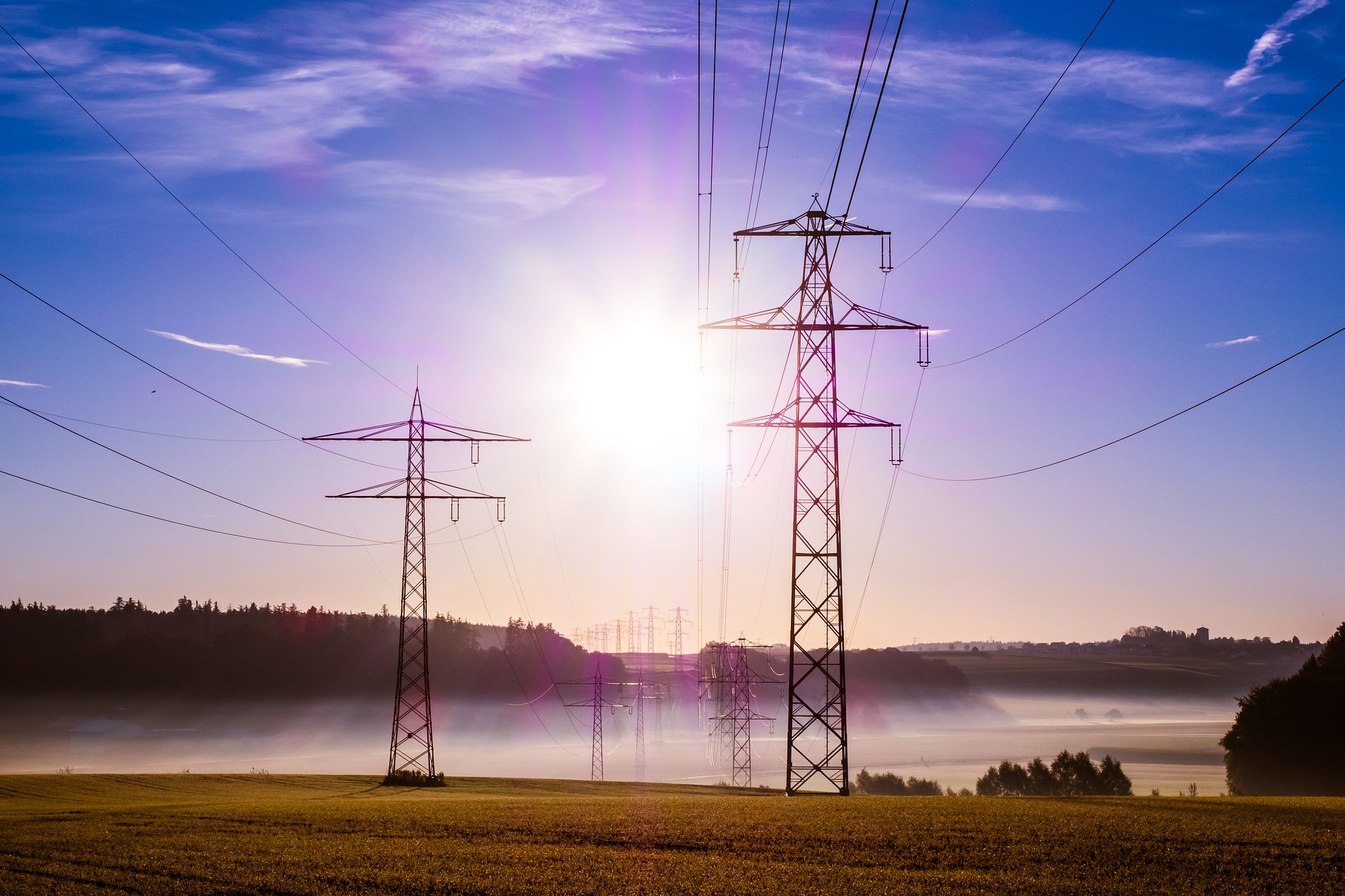 power poles in rural area