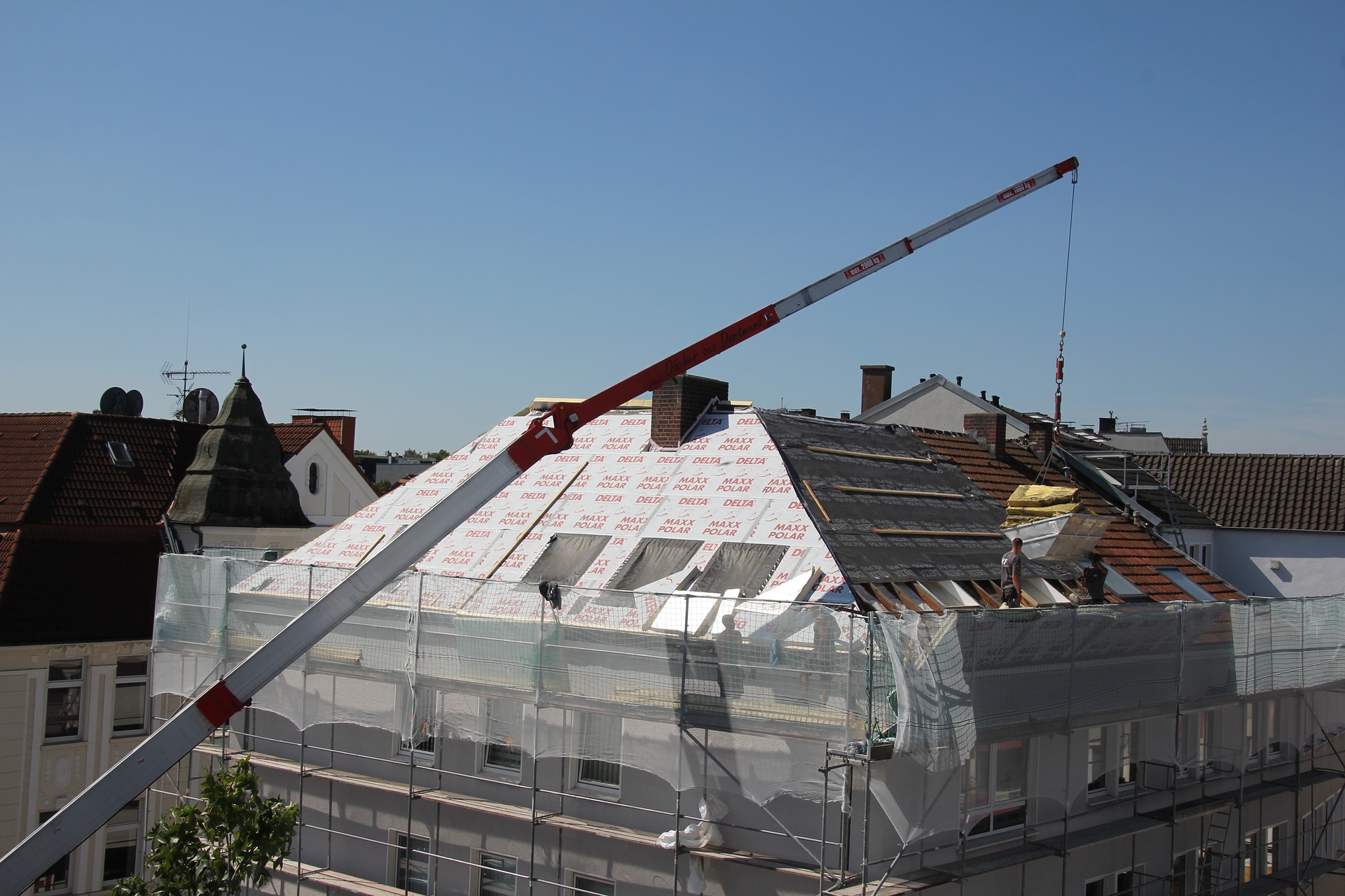 roofing crane lifting materials