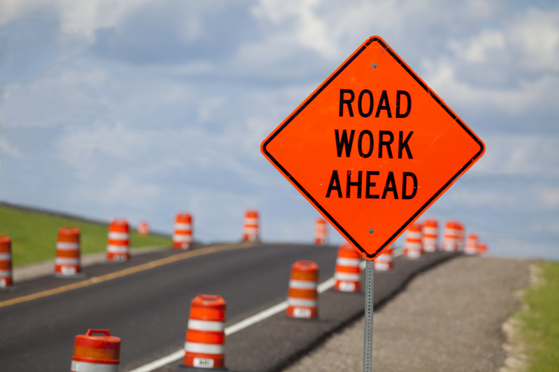 road work sign