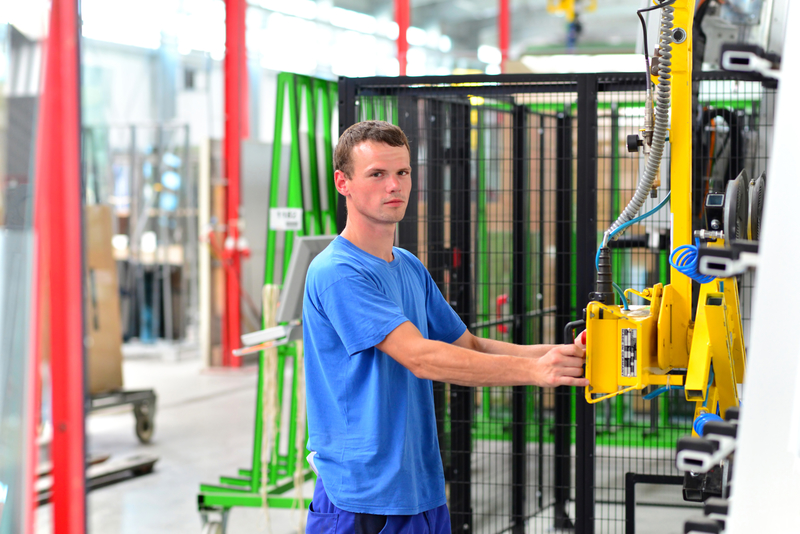 man working with lift equipment
