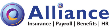 Alliance circular logo listing Alliance services : Insurance, Payroll, Benefits, HR